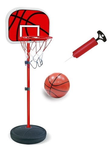 Cesta De Basquete Infantil Ajustável Tabela Bola Bomba Rede