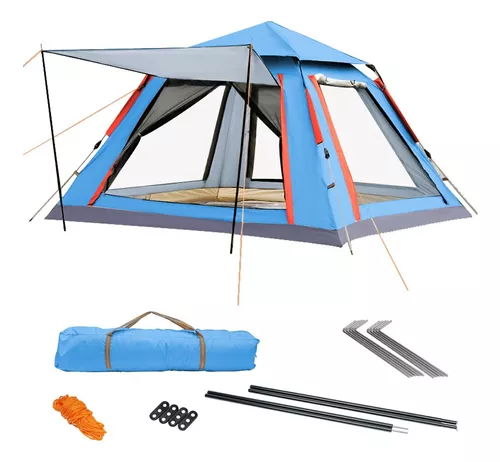 240×240cm 4-8 Personas Tienda Campaña Casa Camping Acampar