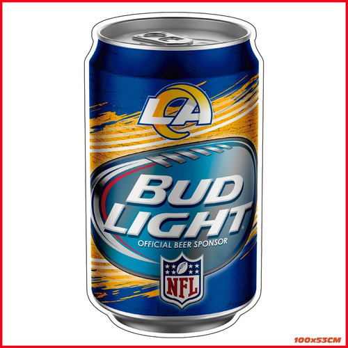 Vinil Decorativo Cerveza Budlight Los Angeles Rams 100x53cm