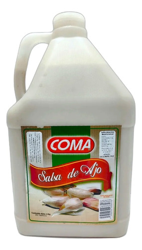 Bulto 4 Aderezo Salsa Ajo Coma 4kg 0183 Ml.