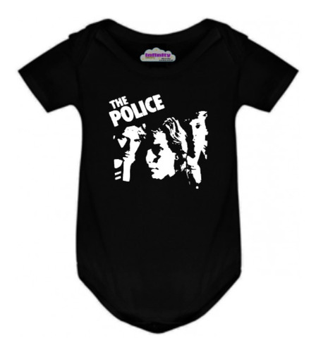 Body Bebé Pilucho Baby Rock The Police Banda 100% Algodón