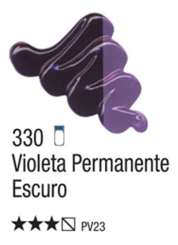 Tinta Óleo Oil Colors Classic Cores Escuras 20ml Acrilex Cor Violeta Permanente Escuro