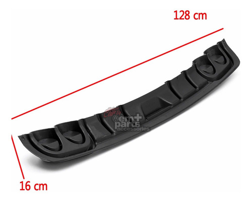 Imagen 8 de 12 de Difusor Trasero Universal Puntas De Escape Abs Lodera Vw