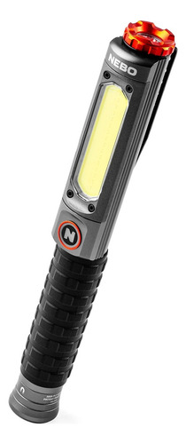 Linterna Nebo Big Larry Pro+ 600 Lumenes - Elctromundo Linterna Negro Con Gris Luz Blanco