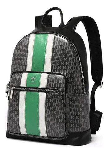 Bullcaptain - Mochila De Cuero Pu Sjb-301-pu-gr Verde