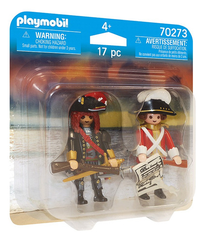 Playmobil Duo Pack Figuras Pirata Y Soldado Batalla #70273