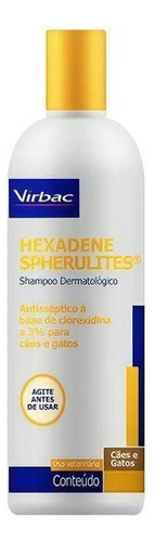 Hexadene Shampoo 500ml  Virbac Fragrância Neutra