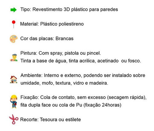 Imagem 3 de 10 de 25 Placas 3d + Cola De Contato Revestimentos De Parede 50x50
