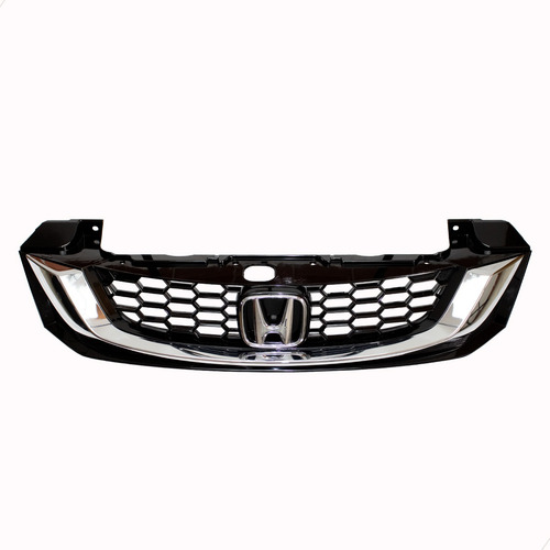 Grade New Civic 2015 2016 Black Piano Com Emblema Cromado