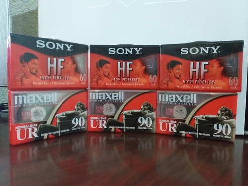Lote De 6 Casetes De Audio, Maxell Y Sony (Usado)