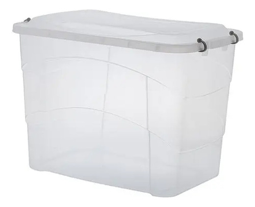 Caixa Organizadora Plástica Pratic Box 90lt Paramount Cor Transparente