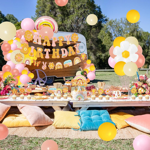 Decoraciones De Fiesta Geniales, Incluyen Pancarta Retro De