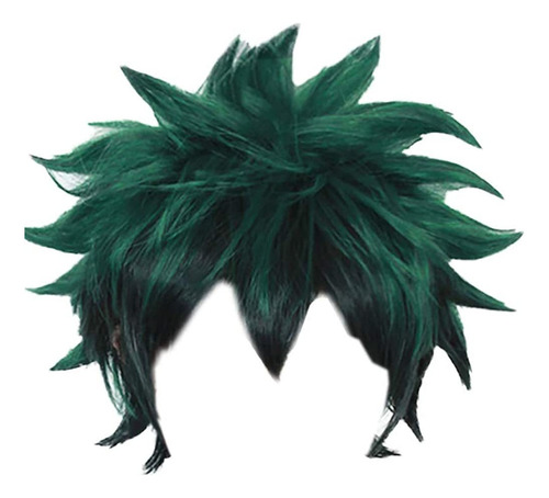 My Hero Academia Cosplay, Peruca De Deku, Cabelo Verde Midor