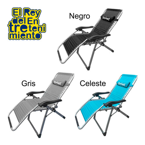 Imagen 2 de 2 de Silla Reposera Plegable Aluminio Alta Gama Playa - El Rey