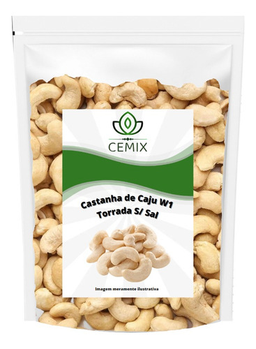 Castanha De Caju W1 Premium Graúda Torrada Sem Sal - 500g