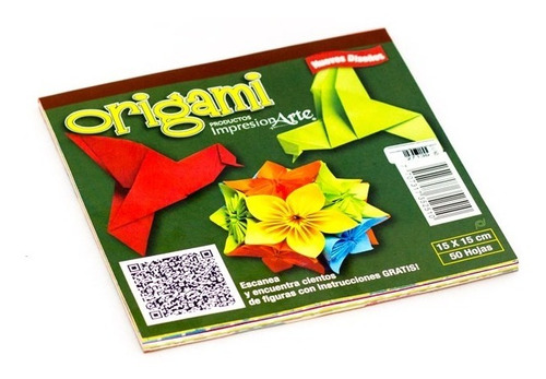 Imagen 1 de 1 de Block Origami Papel Estampado 15 X 15 Cm Por 50 Hojas 