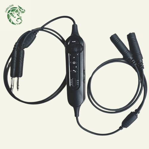 Headset Piloto / Adapt Bluetooth Para Auriculares Aviación Negro