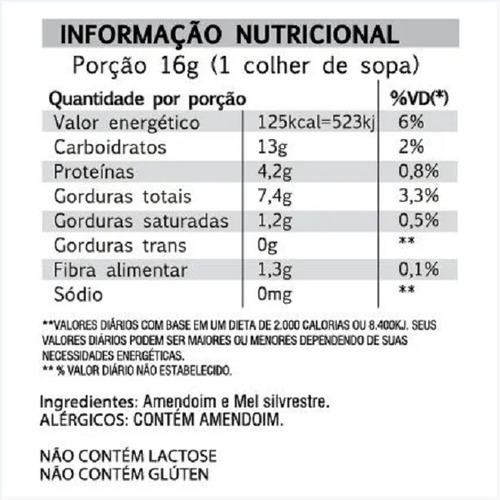 Pasta De Amendoim Integral & Mel 1,01kg Squeeze 100% Natural