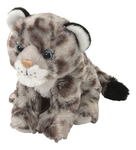 10848 Leopardo Nieves Peluche Wild Republic Cuddlekins Mini Color gris atigrado