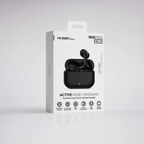 Auriculares Argomtech Skeipods E85 Bluetooth Inalámbricos Color Negro