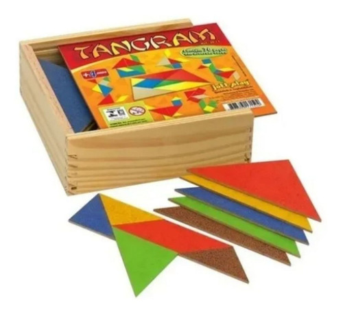 Tangram Em Madeira 10 Jogos 70 Peças Educativo Pedagógico