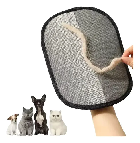 Pack De 2 Guantes Quita Pelos De Gatos, Perros Y Mascotas Negro
