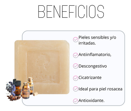 Jabón Natural Piel Sensible Complejo 6 Laguede 90g