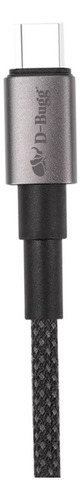 Cable Usb A A Tipo C Trenzado Reforzado Carga Rápida 1 Metro Negro