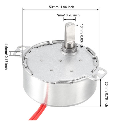 As Motor Síncrono Ac 12 V 4 W 5-6 Rpm/min 50-60 Hz Ccw