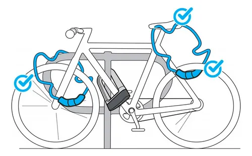 Candado con contraseña para bicicleta 120 Btwin, color negro