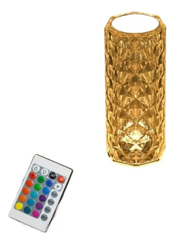 Lámpara De Mesa Recargable Con Control Táctil De 16 Colores