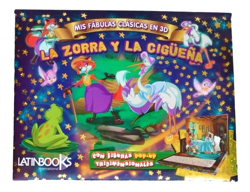 Libro La Zorra Y La Cigüeña En 3d - Fabulas 3d Para Niños