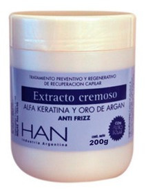 Baño De Crema De Keratina Y Argan 200 Grs Han