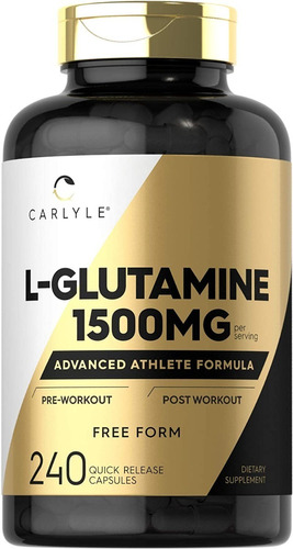 L-glutamina 1500 Mg Carlyle 240 Capsulas