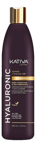 Kativa Hyaluronic Shampoo Hidratación Profunda Vegano Pelo