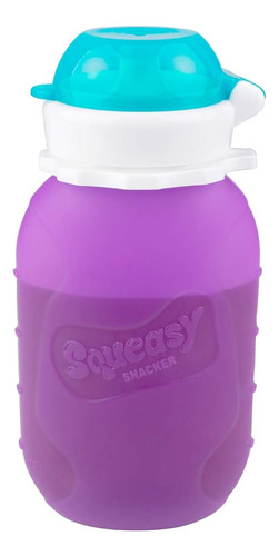 Bolsa De Silicona Reutilizable Squeasy Snacker 6 Oz Púrpura