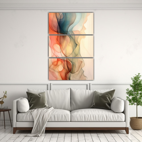 80x120cm Cuadros Abstractos Naturales En Acuarela Orgánica