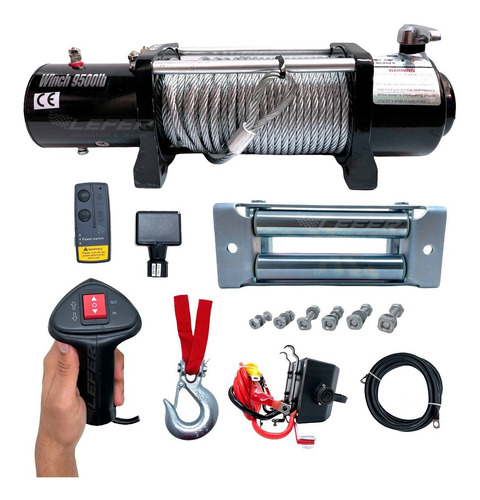 Imagen 1 de 10 de Malacate Electrico 12v 9500 Lbs Aluminio Camioneta 4x4