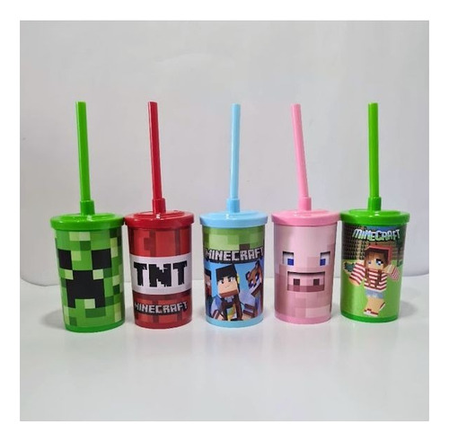 20 Copos 200ml Minecraft
