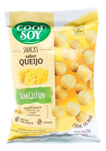 Snacks De Soja Good Soy Queijo 25g