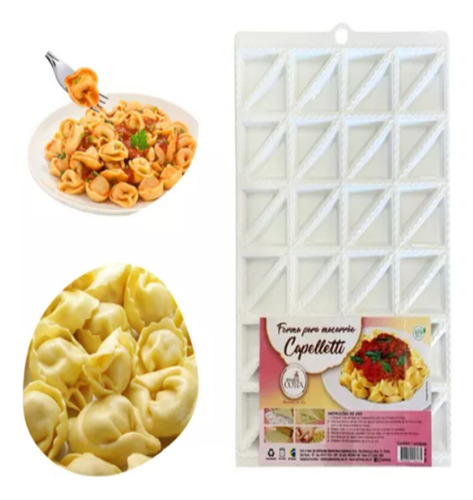 Forma P/ Moldar Macarrão Capelletti Meia Lua Massa Recheada