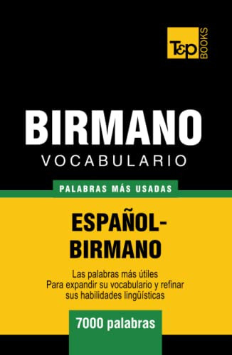 Vocabulario Español-birmano - 7000 Palabras Mas Usadas -s 