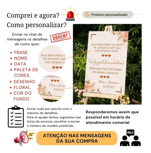 Kit Casamento 1 Placa Recepção 2 Cortejo 2 Cadeira De Noivos