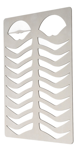 Plantillas Para Cejas Y Labios, Plata Cepillada, Acero Inoxi