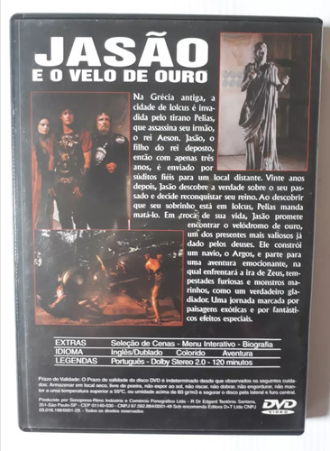 Dvd Jasão E O Velo De Ouro - Dennis Hopper - Ótimo Estado (Usado)