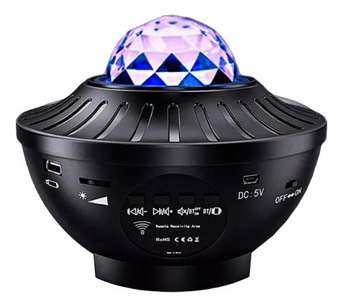 Velador Proyector Parlante Star Led Universo Lampara Galaxia Negro