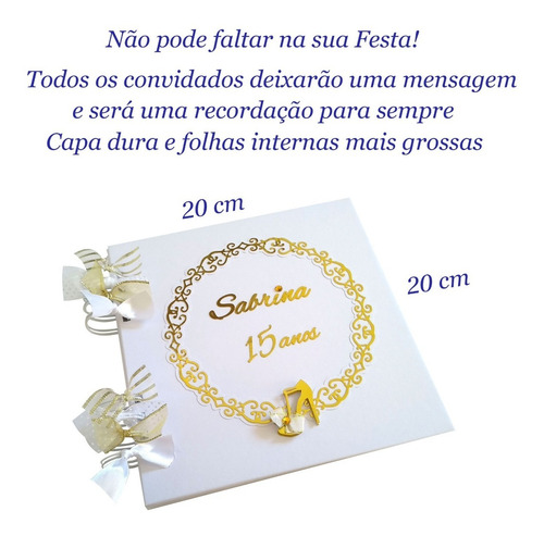 Imagem 2 de 6 de Caderno Personalizado Mensagens 15 Anos Assinatura Debutante