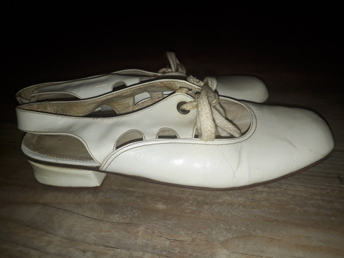 Zapatos Sandalias D/charol Y Cuero P/dama Vintage Talle 38 