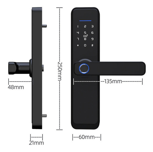 Imagen 8 de 10 de Cerradura Chapa Smart Inteligente Biometrica Digital Wifi X2