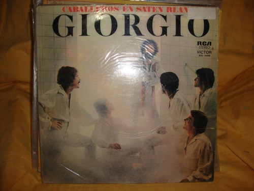 Vinilo Giorgio Caballeros En Saten Blanco Si3